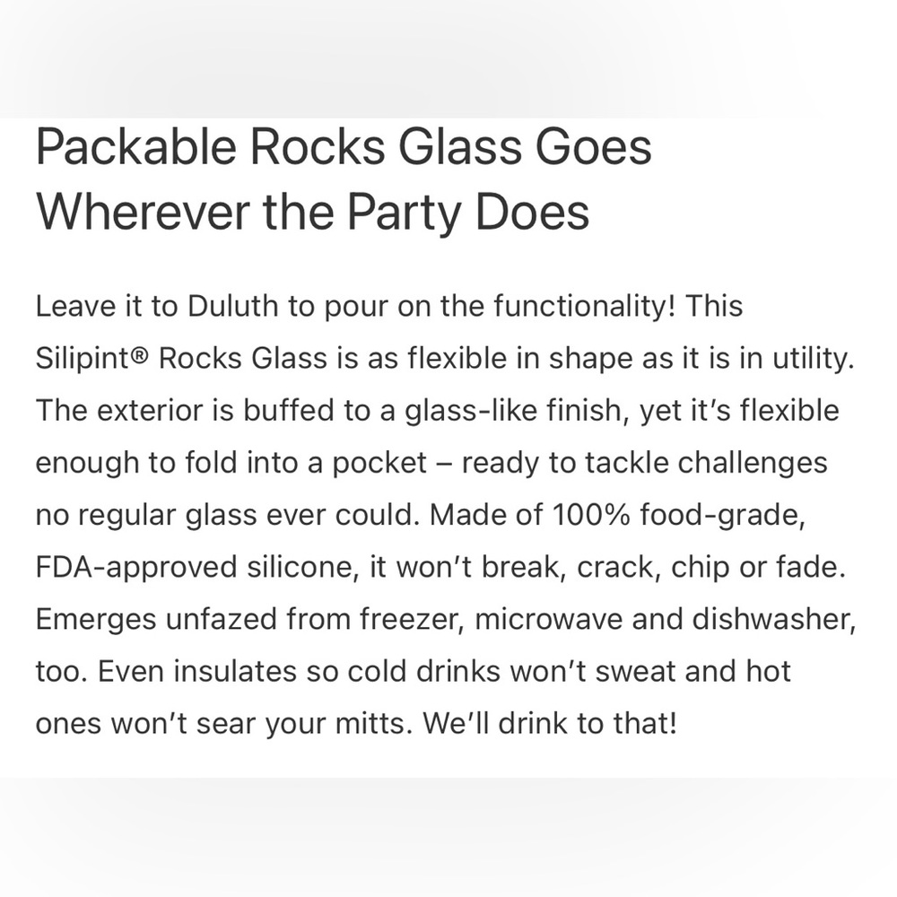 Two- Silipint Rocks Glass Duluth Trading Co - Picture 6 of 11